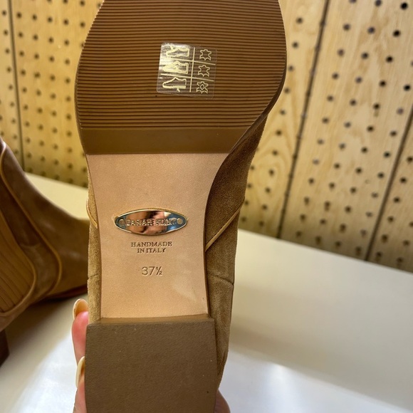 Sarah Flint Camel Ankle Booties Size 7.5 - Picture 5 of 10
